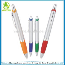 Cheap plastic ballpoint pen stationery product with rubber grip